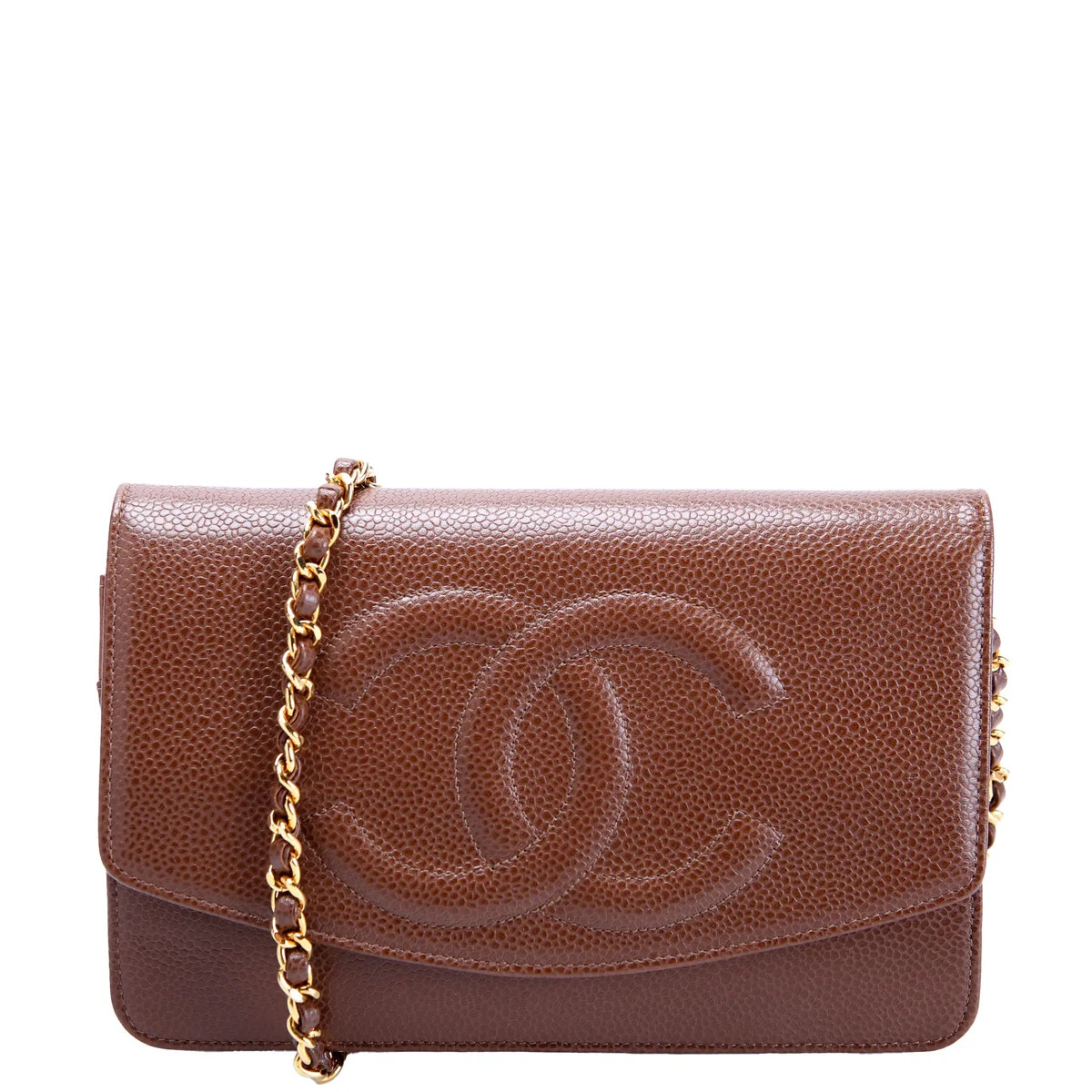 WOC Timeless CC Caviar Brown | Keeks Designer Handbags