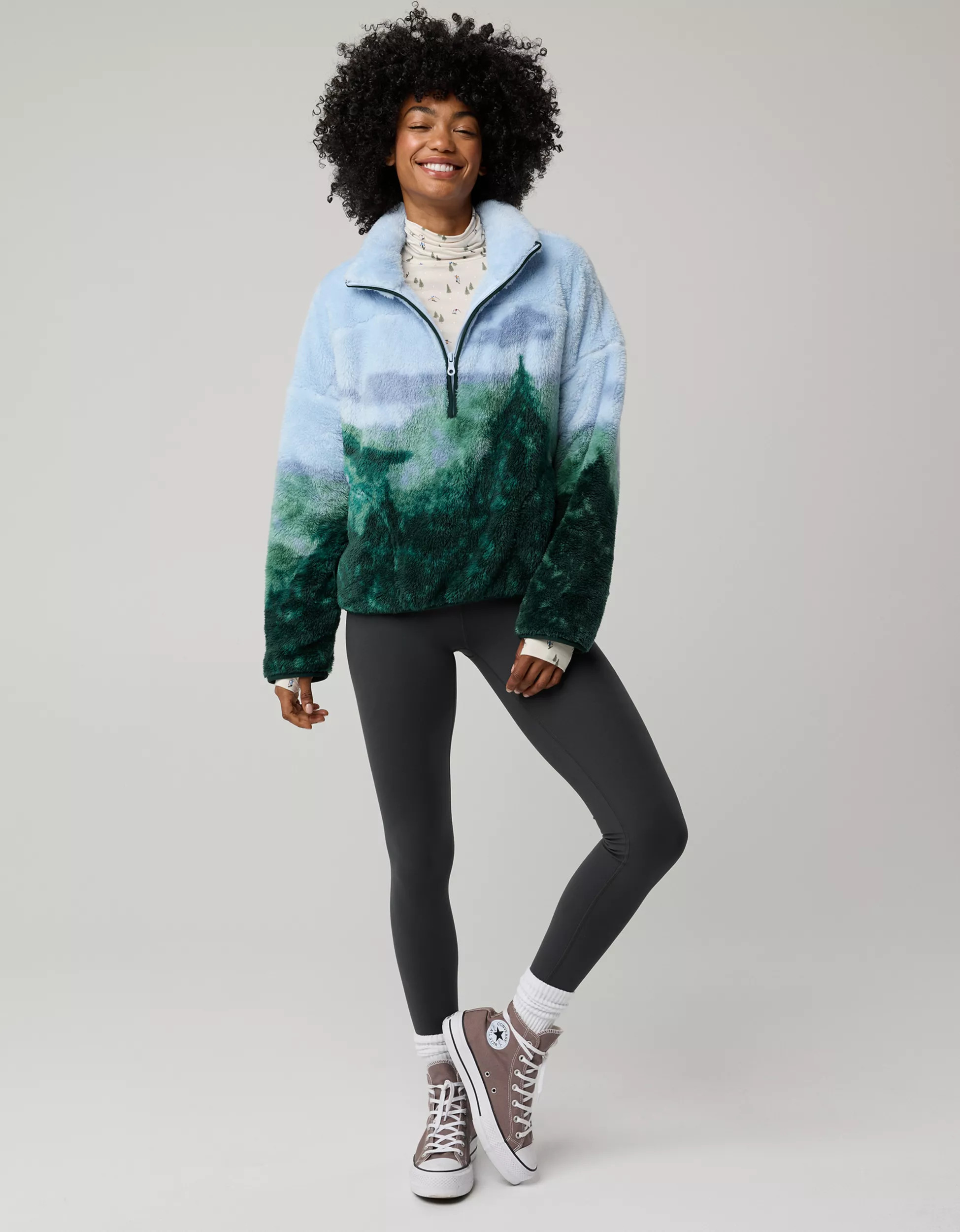 OFFLINE By Aerie Sherpa Quarter Zip Jacket | Aerie