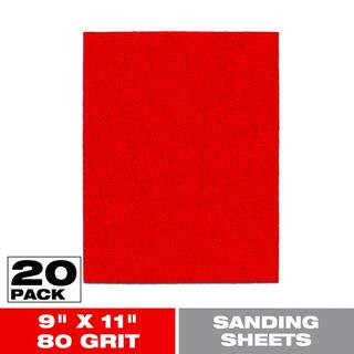 9 in. x 11 in. 80 Grit Coarse Sanding Sheet (20-Pack) | The Home Depot