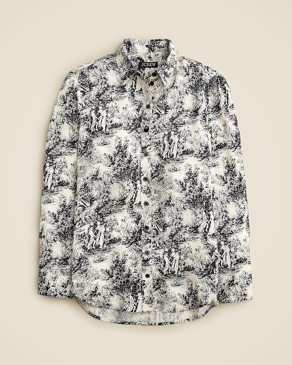Drapey toile-print shirt | J. Crew US