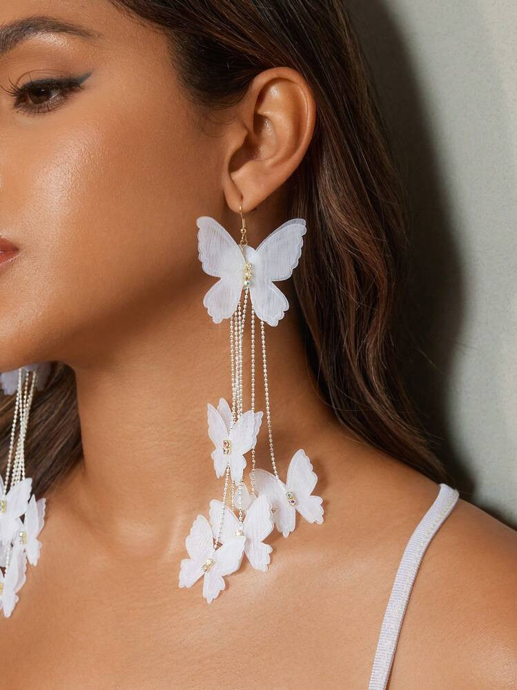 SHEIN SXY Butterfly Design Dangle Earrings For Daily Wear | SHEIN
