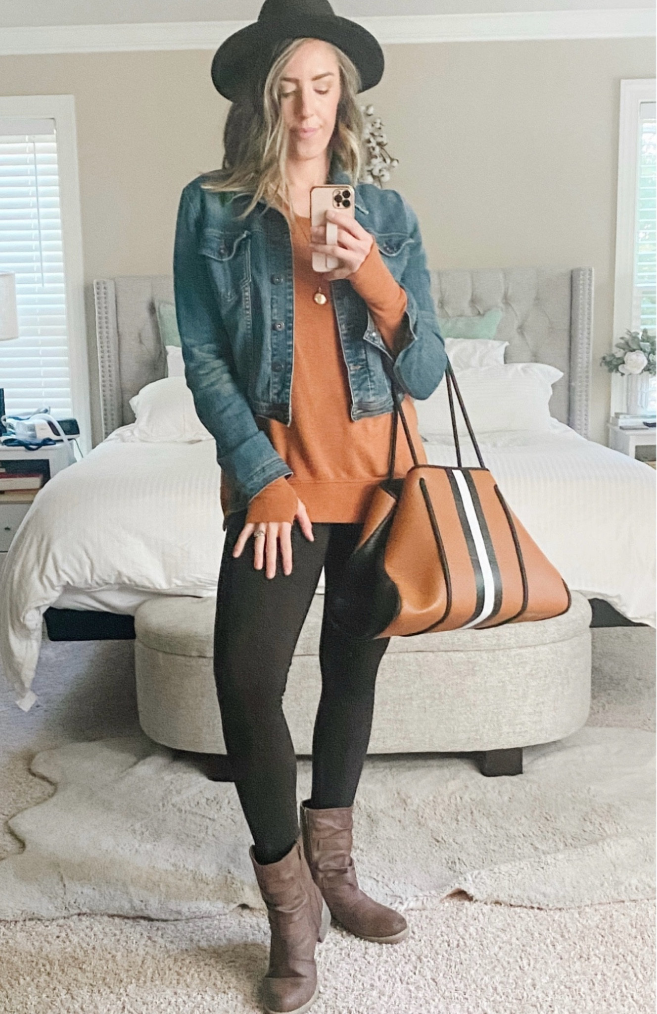 Creating the perfect Fall outfit is all about layers! I paired a baggy long sleeve with a cropped Jean jacket, leggings and boots. Add a fun bag to complete the look. These are all great, budget-friendly finds from Amazon!
#amazonfashion #tallgirlfashion #fallfashion #falloutfits

#LTKStyleTip #LTKSeasonal #LTKHoliday