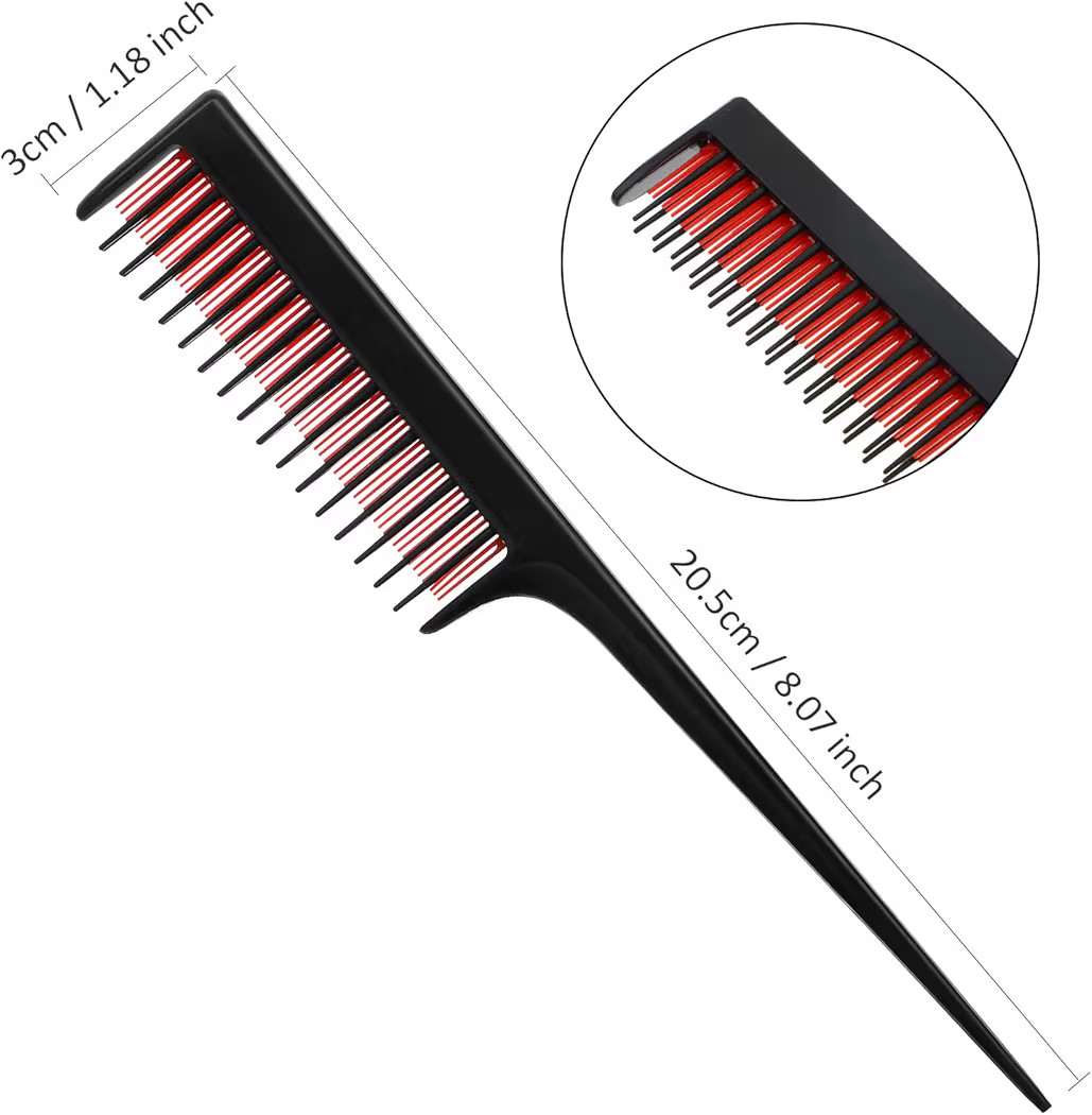 Patelai 3 Pieces Hair Styling Set - Fluffy Brush, Rat Tail Comb, and Triple Teasing Comb for Back... | Amazon (US)