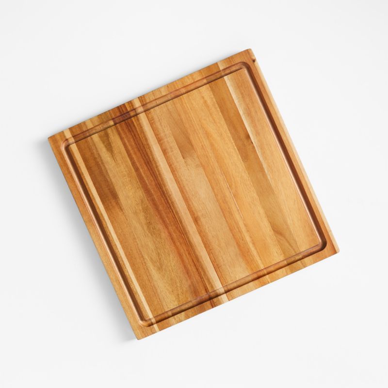 Crate & Barrel Acacia Wood Cutting Board/Cheese Serving Board 16"x16"x0.75" + Reviews | Crate & B... | Crate & Barrel