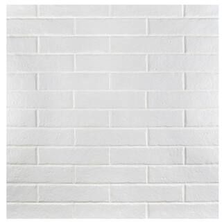 Merola Tile Brooklin Brick White 2-3/8 in. x 9-1/2 in. Porcelain Floor and Wall Tile (5.78 sq. ft... | The Home Depot