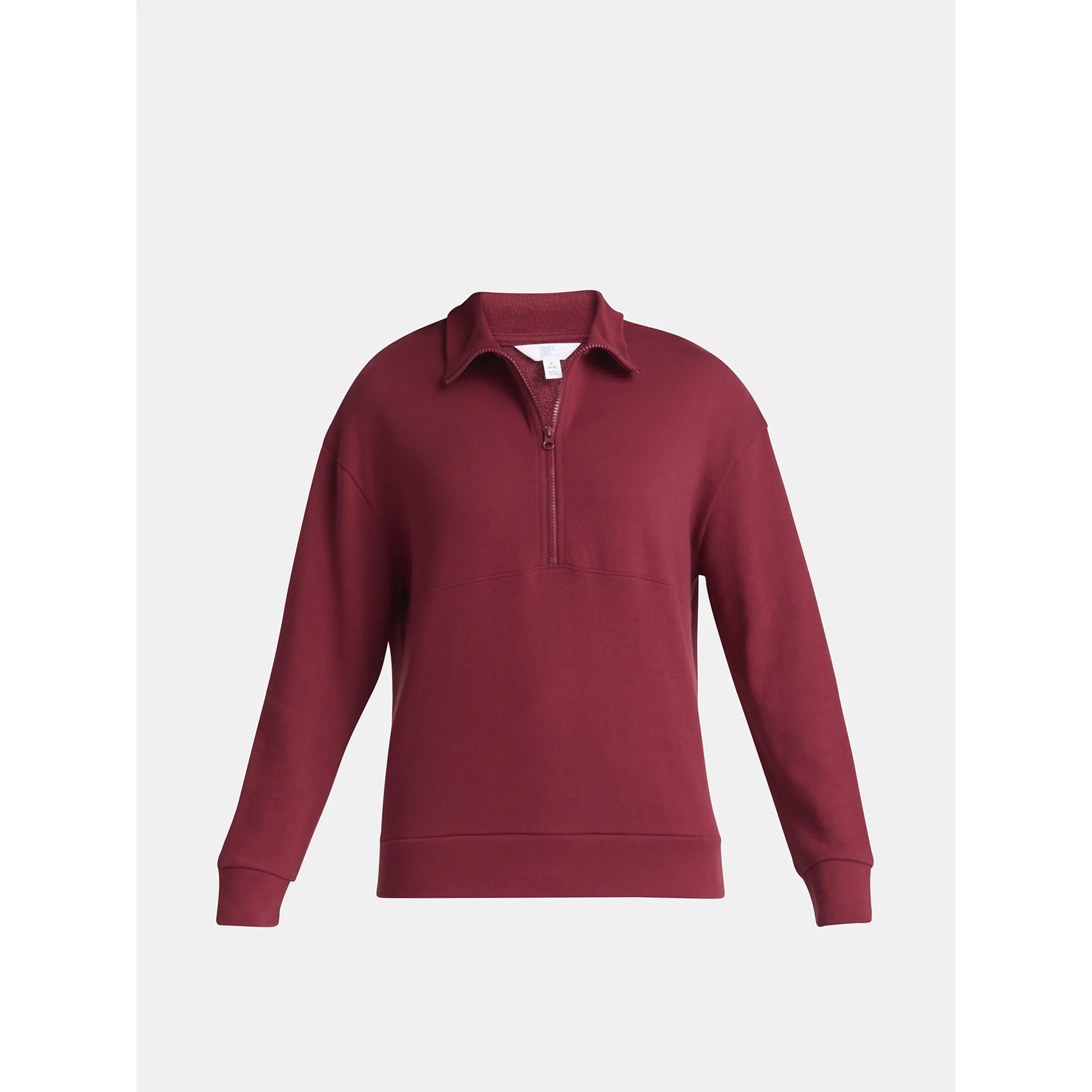 Time and Tru Women's Half Zip Fleece Sweatshirt, Sizes XS-XXXL | Walmart (US)
