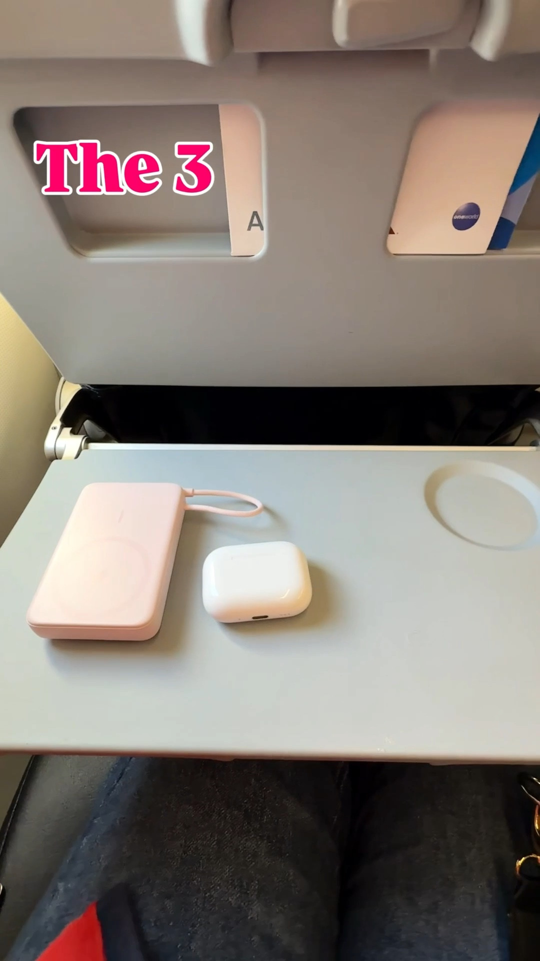 My 3 travel pieces this flight - portable charger with a stand, AirPods and best NON-greasy hand lotion

#LTKTravel