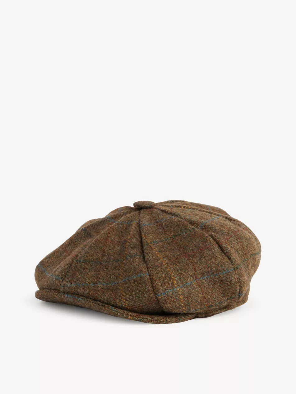 Meldon round-crown checked wool cap | Selfridges