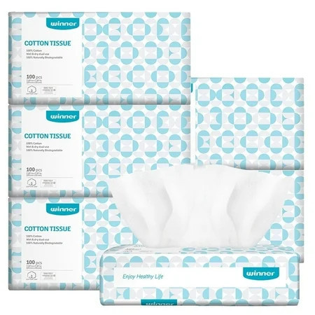 Winner Face Towels 100% USA Cotton Facial Towel Makeup Remover Wipes Dry/Wet Use Face Towelettes Disposable Unscented Cotton Tissues for Sensitive Skin Facial Cleansing Nursing 7.87 x 7.8 | Walmart (US)