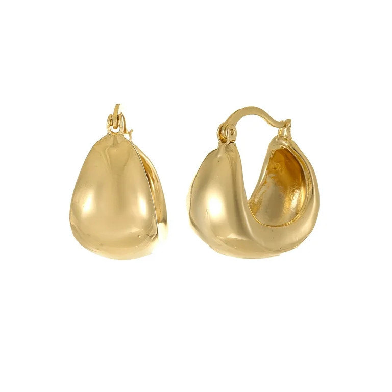 Time and Tru Goldtone Chunky Snap Hoop Earring, 1 Pair | Walmart (US)