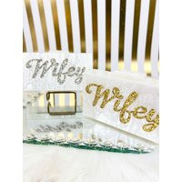 Wifey Bride Clutch, Acrylic Marble Evening Women's Weddinng Pearl Clutch Purse, Bridal | Etsy (US)