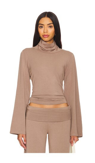 Bobi Long Sleeve in Beige. - size L | Revolve Clothing (Global)
