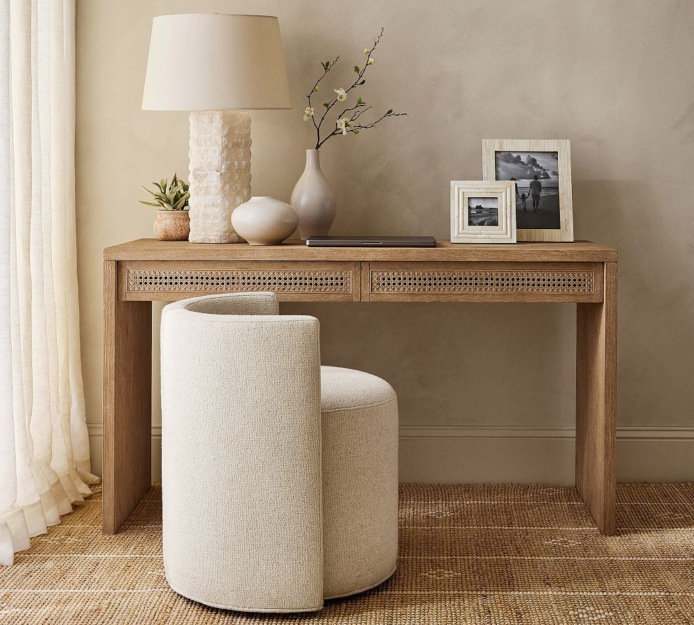 Marina Cane Console Desk (54") | Pottery Barn (US)