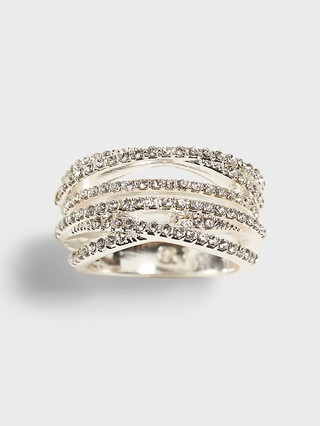 Crisscross Pavé Ring | Banana Republic (US)