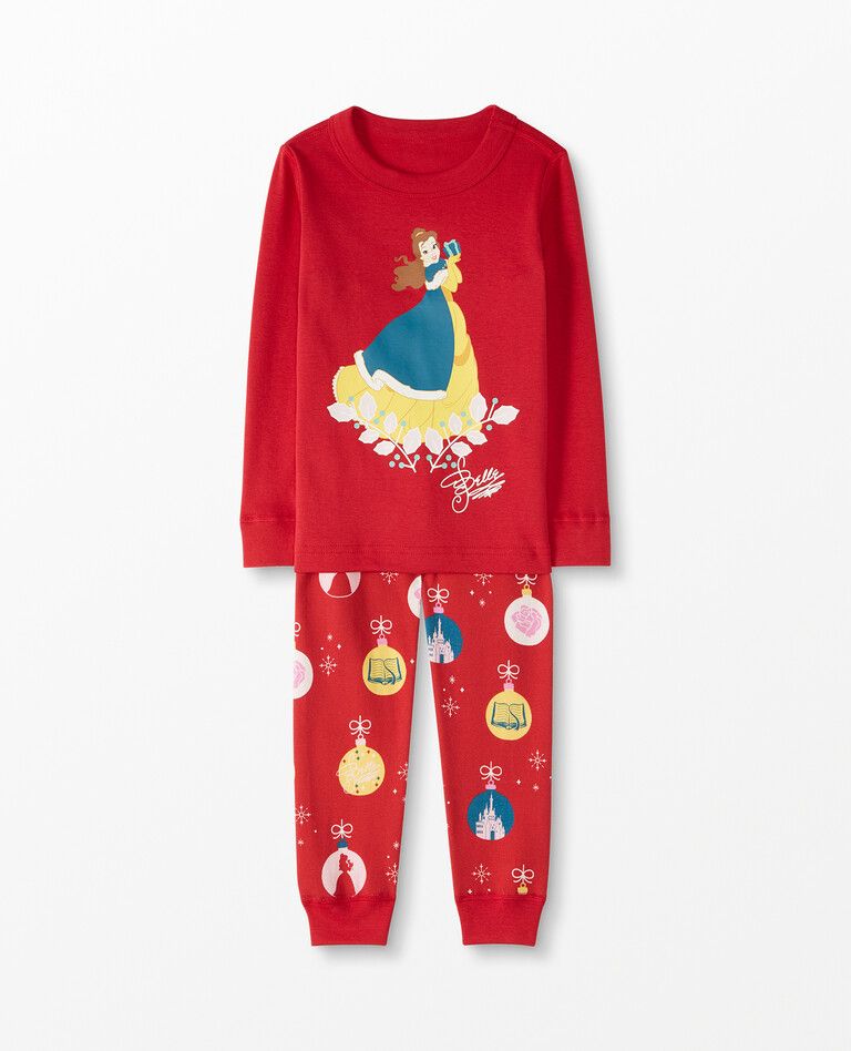 Disney Princess Holiday Long John Pajamas In Organic Cotton | Hanna Andersson