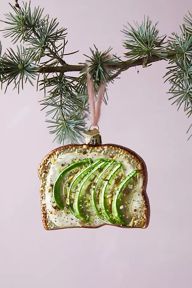 Avocado Toast Glass Ornament | Anthropologie (US)