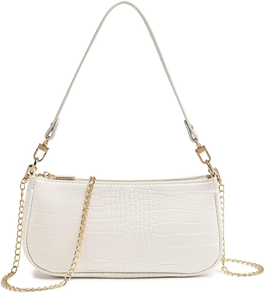 Barabum Retro Classic Clutch Shoulder Tote HandBag with Zipper Closure for Women | Amazon (US)