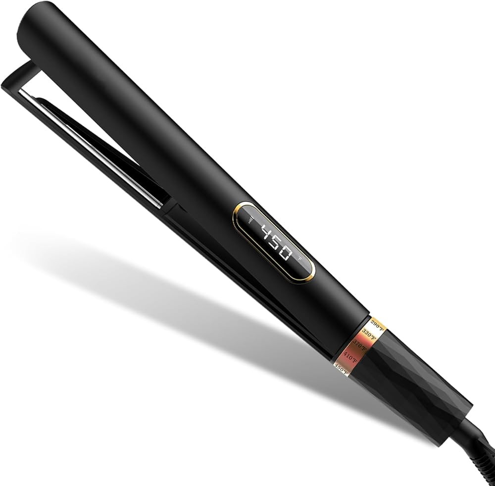 Nicebay 1” Titanium Flat Iron, Fast Heating Hair Straightener & Curler,with 5 Temp Settings, Ne... | Amazon (US)