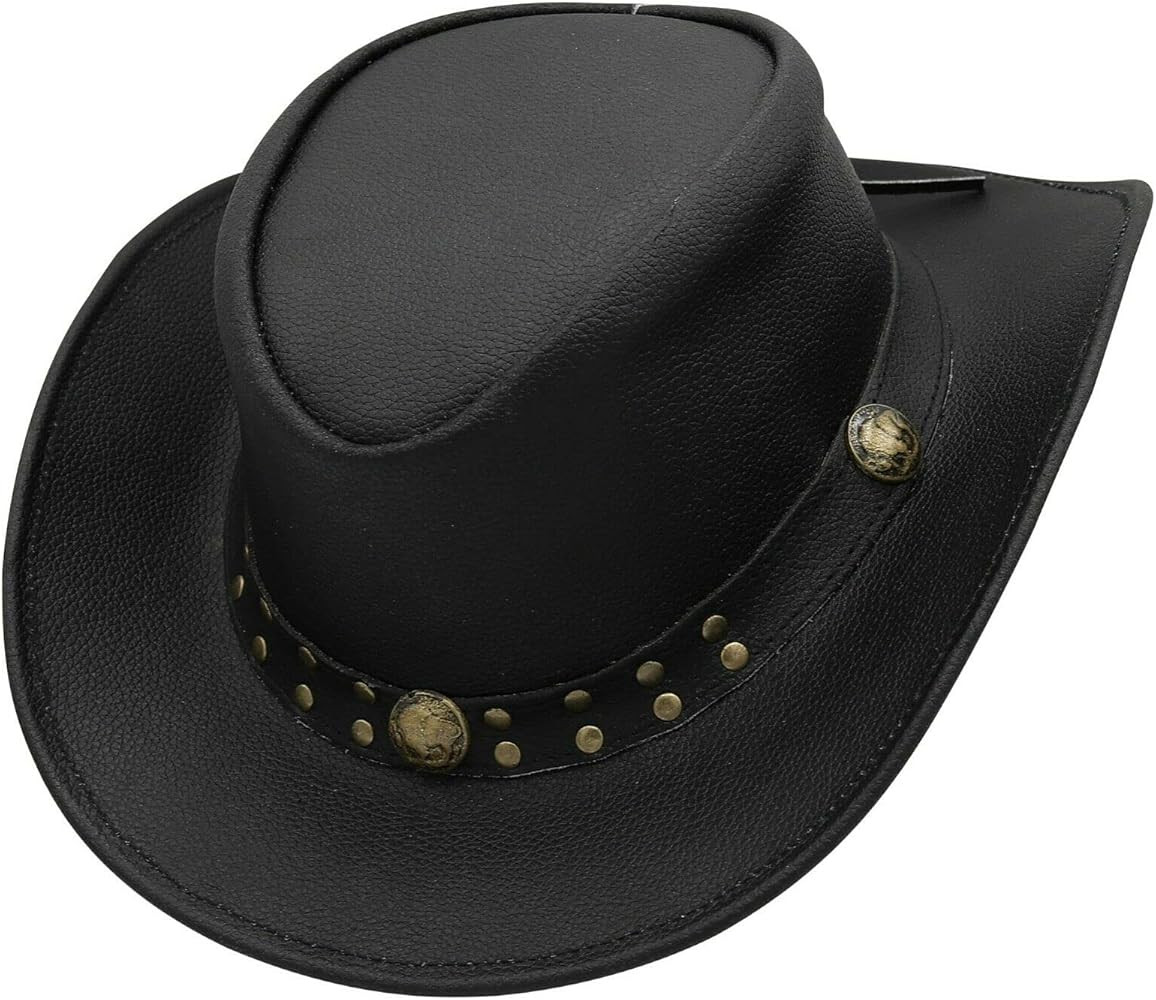SideWinder Australian Cowboy Leather hat Unisex Adult for Men and Women Shapeable Outback Western... | Amazon (US)