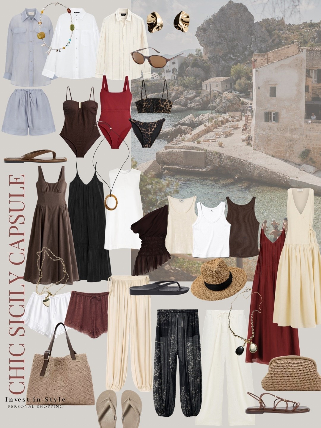 I asked where you were going this year and Sicily came back top! 
To be honest this holiday capsule would work for a number of destinations. 
The name of the game is versatility, mix and match , natural fibres and accessories 😉 
This would do 2 weeks with ease and still plenty of options.

#LTKtravel #LTKsummer #LTKdresses