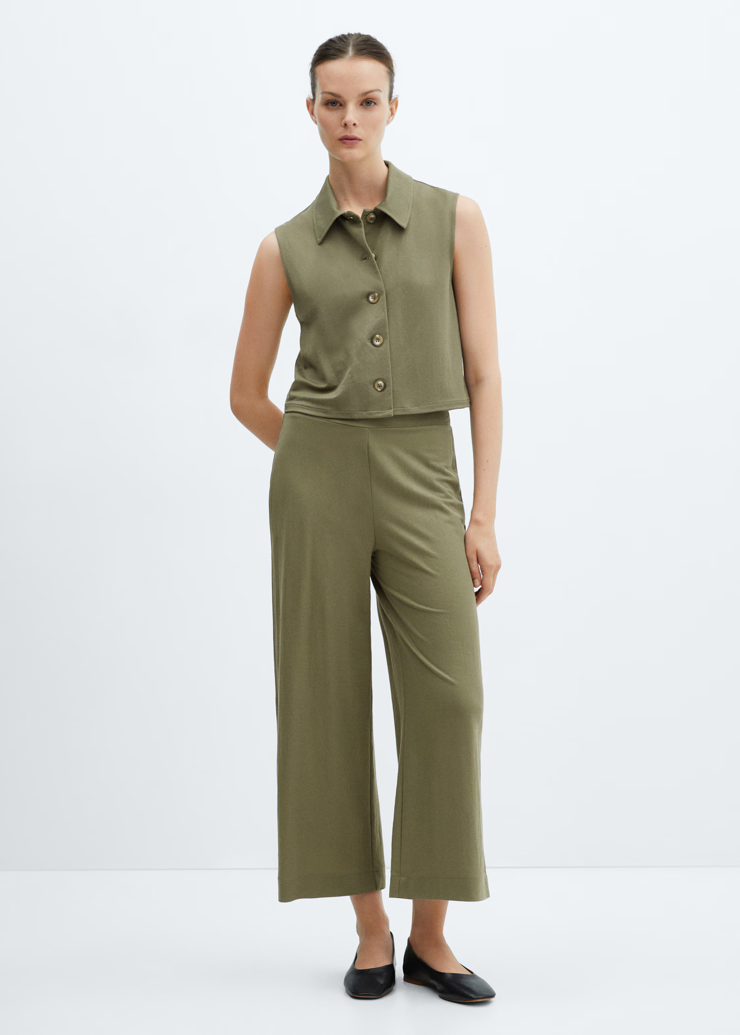 Shirt collar waistcoat | MANGO (US)