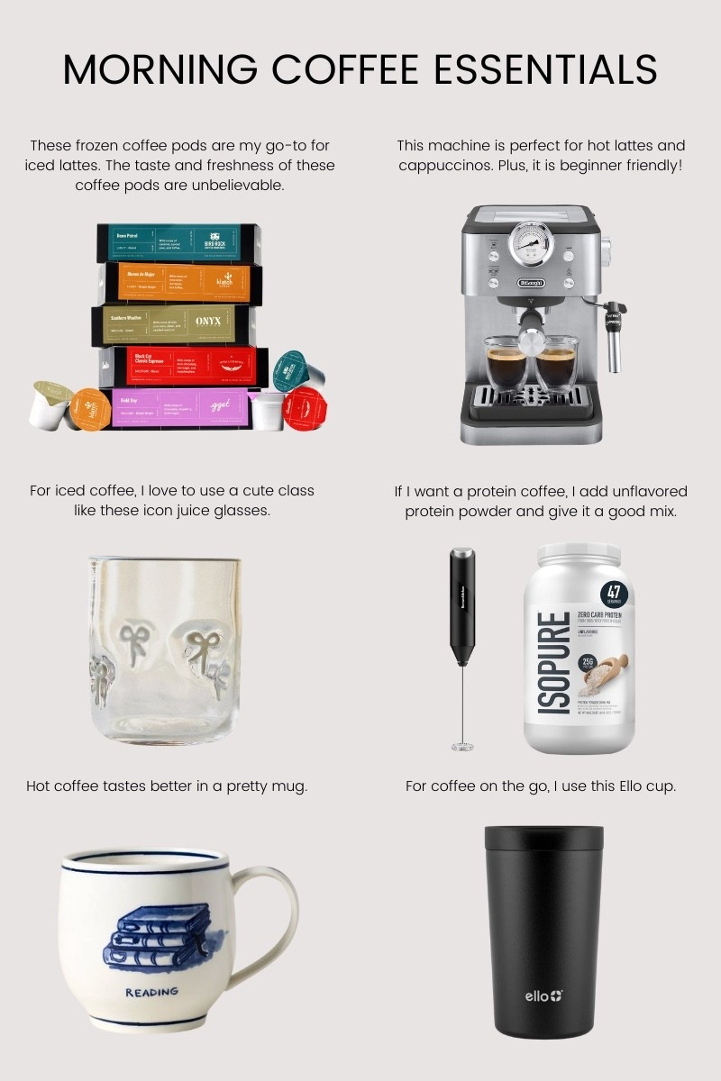 Morning Coffee Essentials for the coffee lover. These are the essentials I keep on hand for my coffee bar. It’s everything I need for iced coffee, hot coffee, and protein coffee  

#LTKmorningroutine