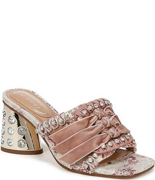 Circus NY by Sam Edelman Vera Textured Fabric Jewel Embellished Slide Sandals | Dillard's | Dillard's