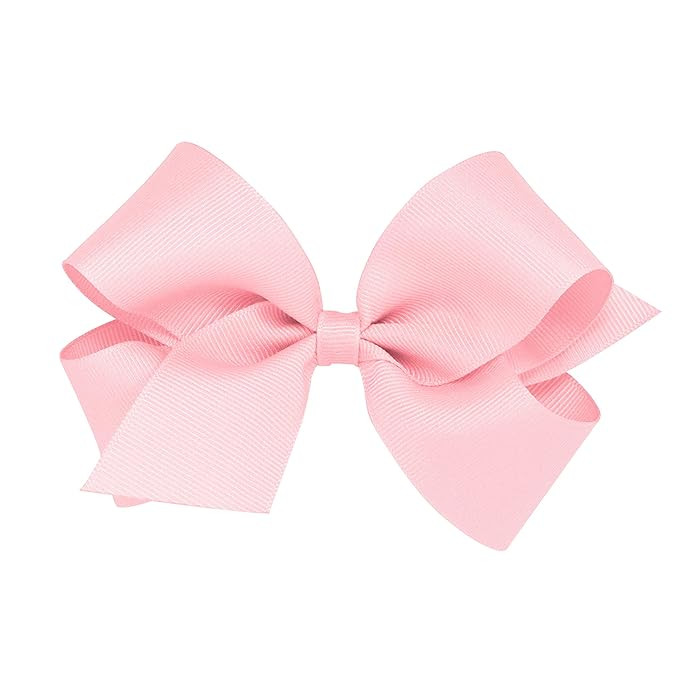 Wee Ones Girls' Classic Grosgrain Hair Bows with Plain Wrap Center, No-Slip Hair Clip, Handmade, ... | Amazon (US)