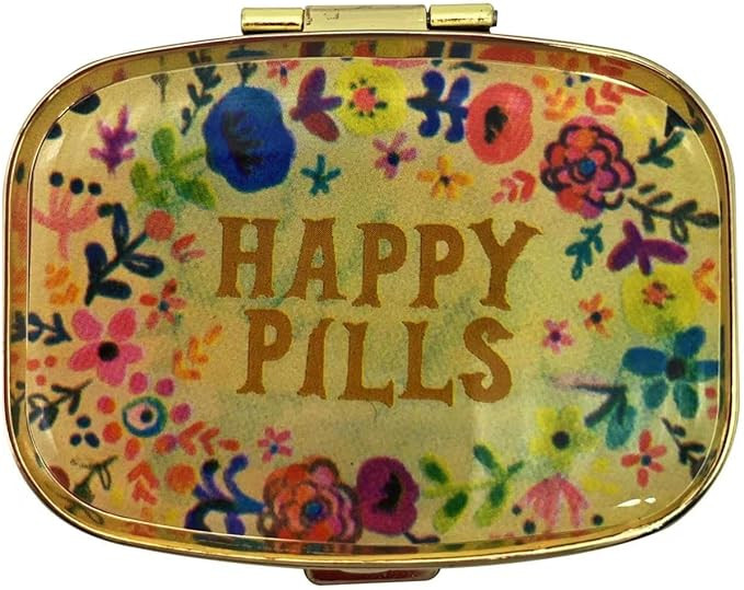 AmyZone Metal Pill Organizer Travel Friendly Portable Compact Pill Box Cute Pill Case to Hold Vit... | Amazon (US)