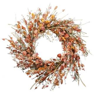 National Tree Company 22 in. Artificial Autumn Wild Flower Wreath RAHV-T170375W-1 - The Home Depo... | The Home Depot