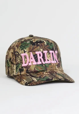 DARLIN Trucker Hat in Camo/Pink | Glitzy Bella
