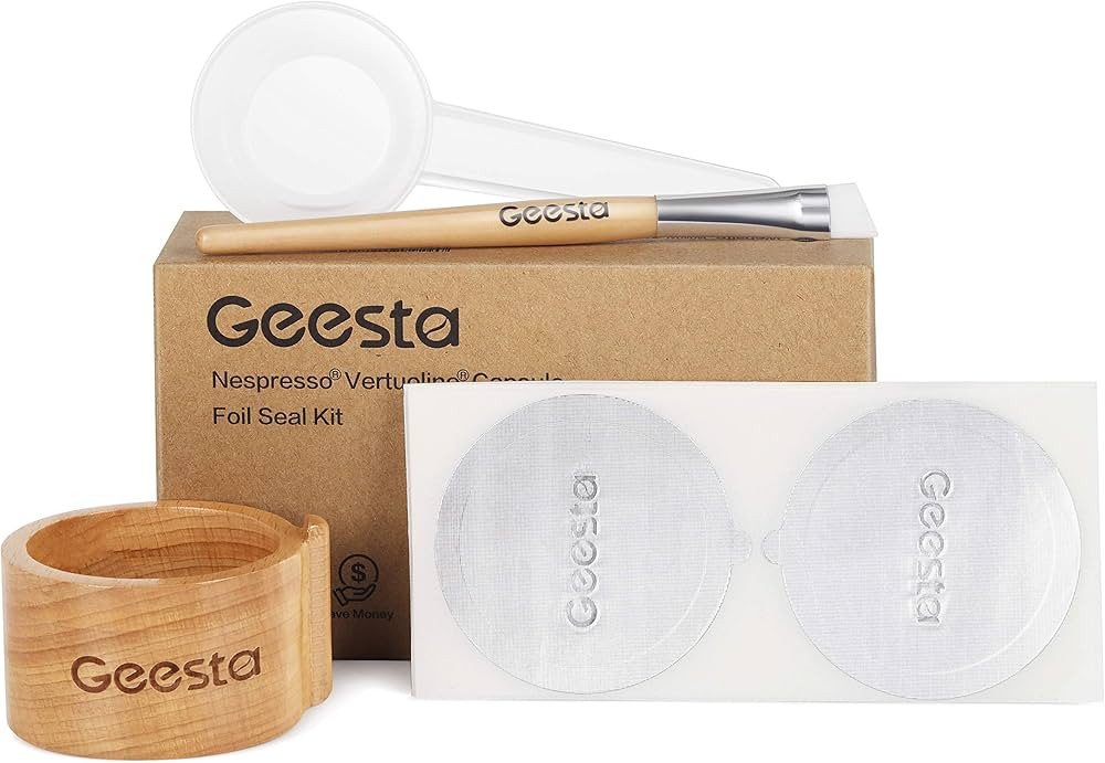 GEESTA Reusable Aluminum Foil Seals Kit Compatible with Nespresso Vertuoline Capsules | Amazon (US)