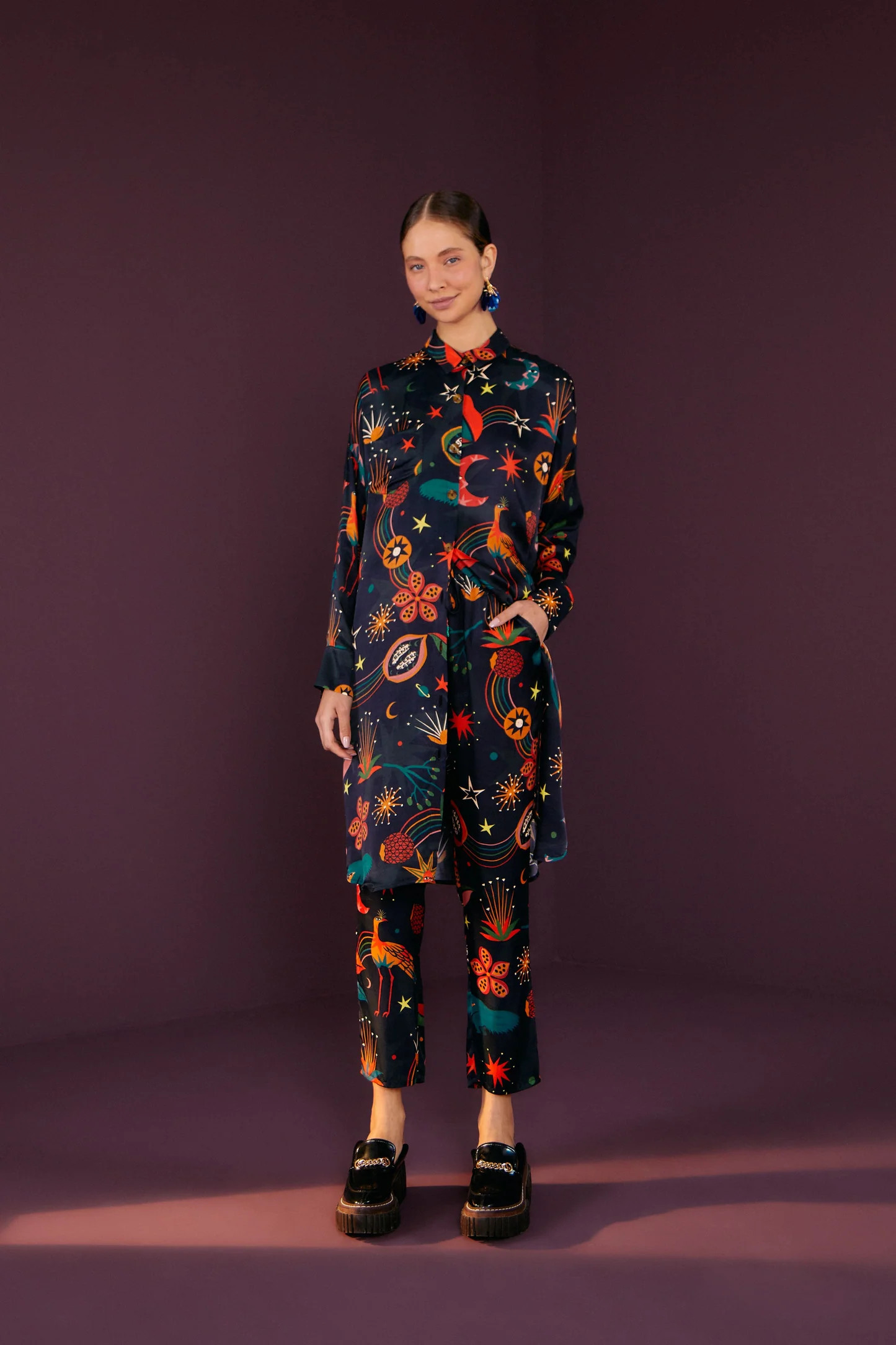 Black Cerrado Sky Pants | FarmRio (US)