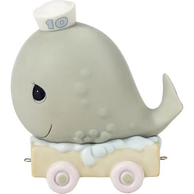 Precious Moments Birthday Train Whale with Sailor Cap Age 10 Figurine 4.13 Inch | Wayfair North America