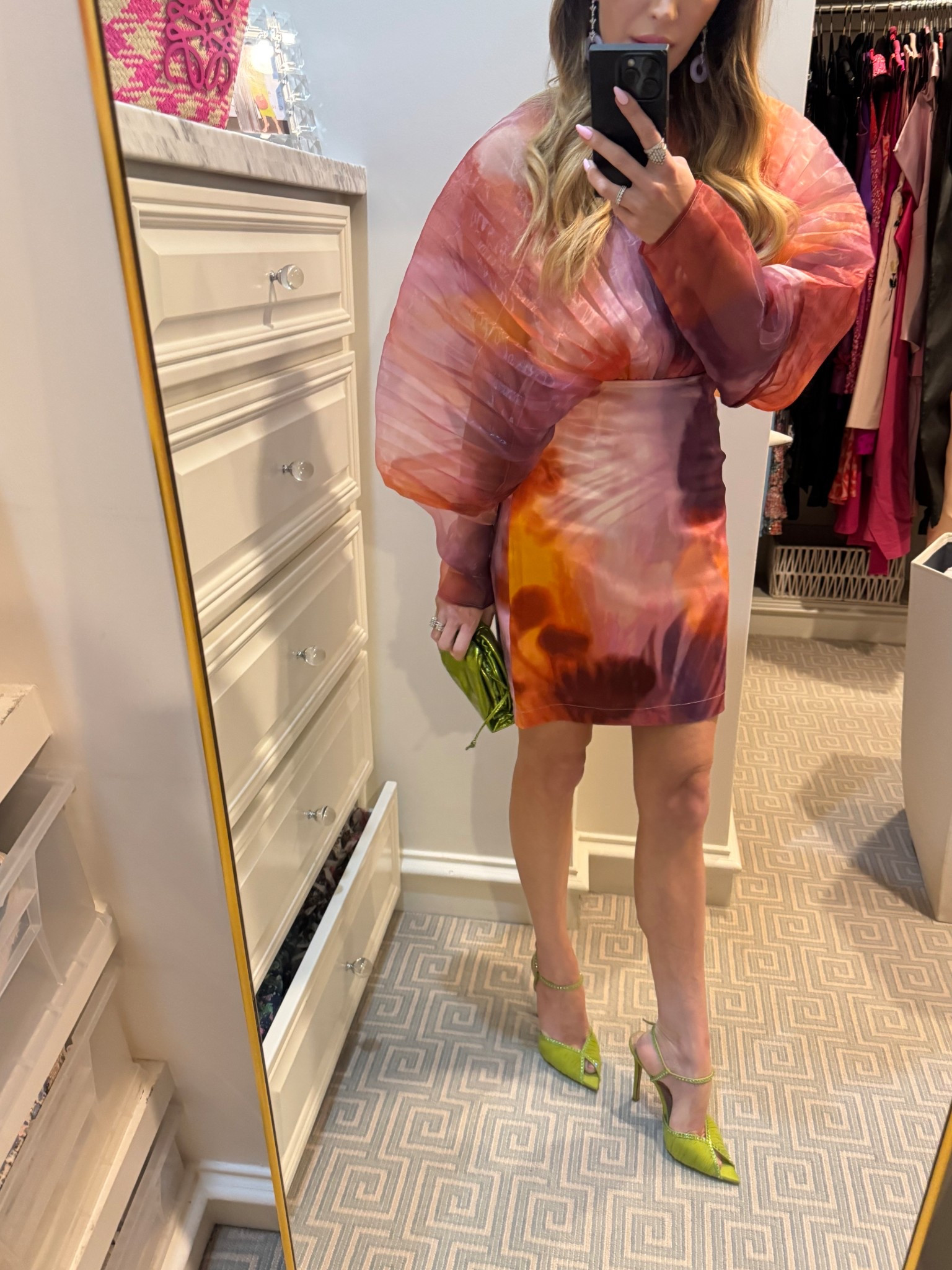 It is so hard to capture how FUN this tie dye dress is. Perfect for a wedding guest look or night out, it is a statement piece! Fits TTS and the top is sheer do make sure to have a fun bra or nude cami to place underneath it. 

#tiedye #weddingguest #nigeriandesigner #africandesigner #statementdress #partydress 

#LTKWedding #LTKStyleTip #LTKSummerEdit