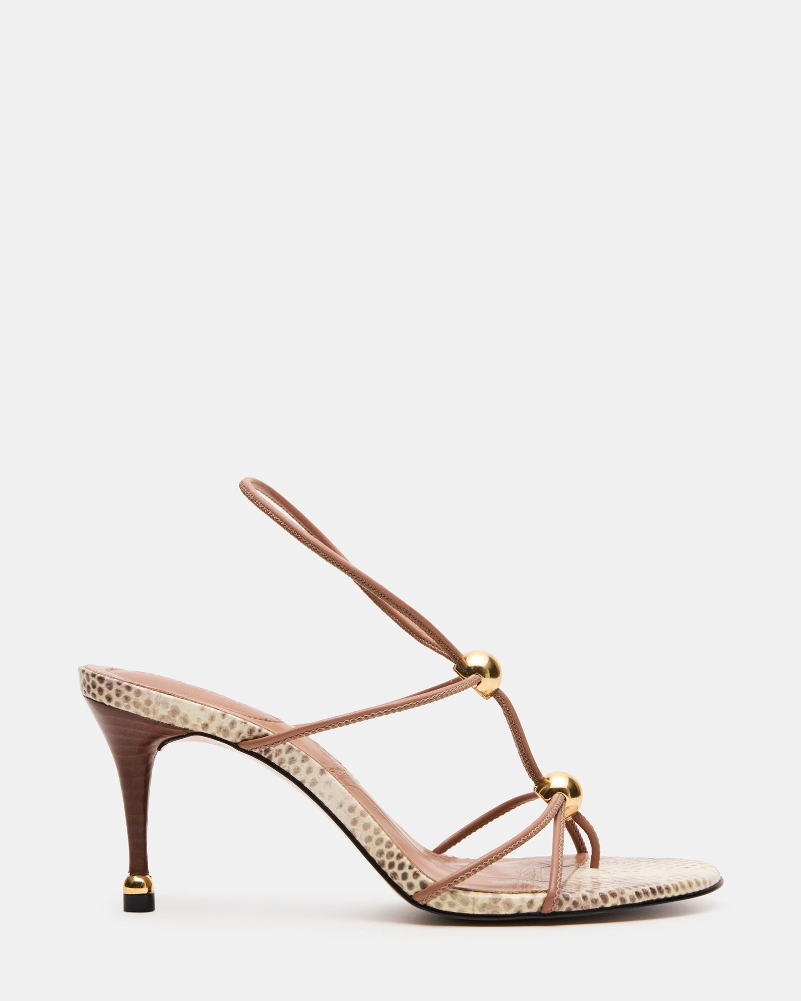 RAMOS Natural Snake Strappy Stiletto Women's Heel | Steve Madden (US)