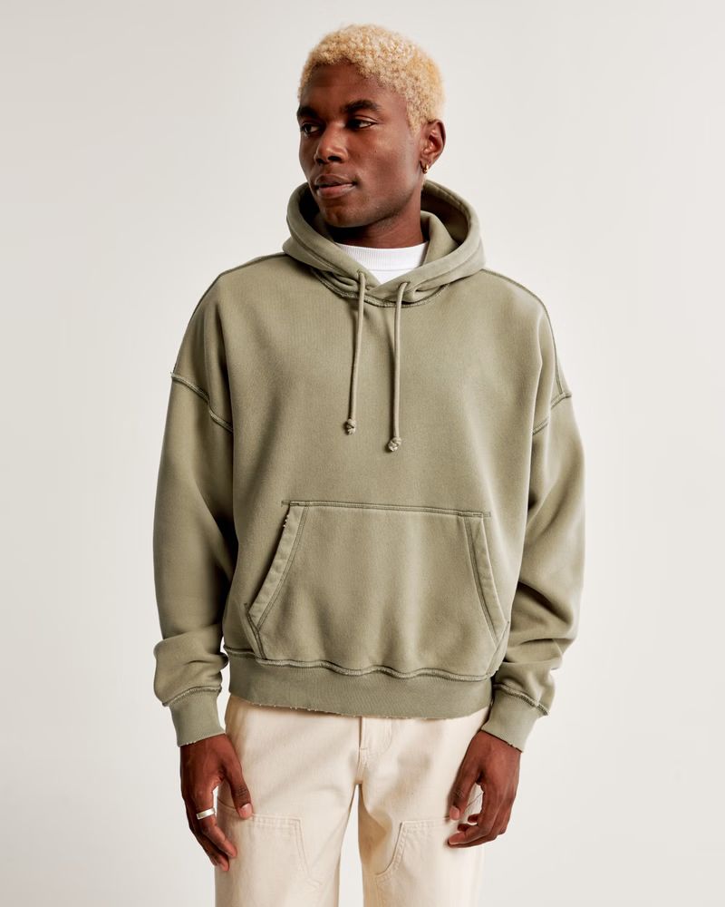 Essential Cropped Popover Hoodie | Abercrombie & Fitch (US)