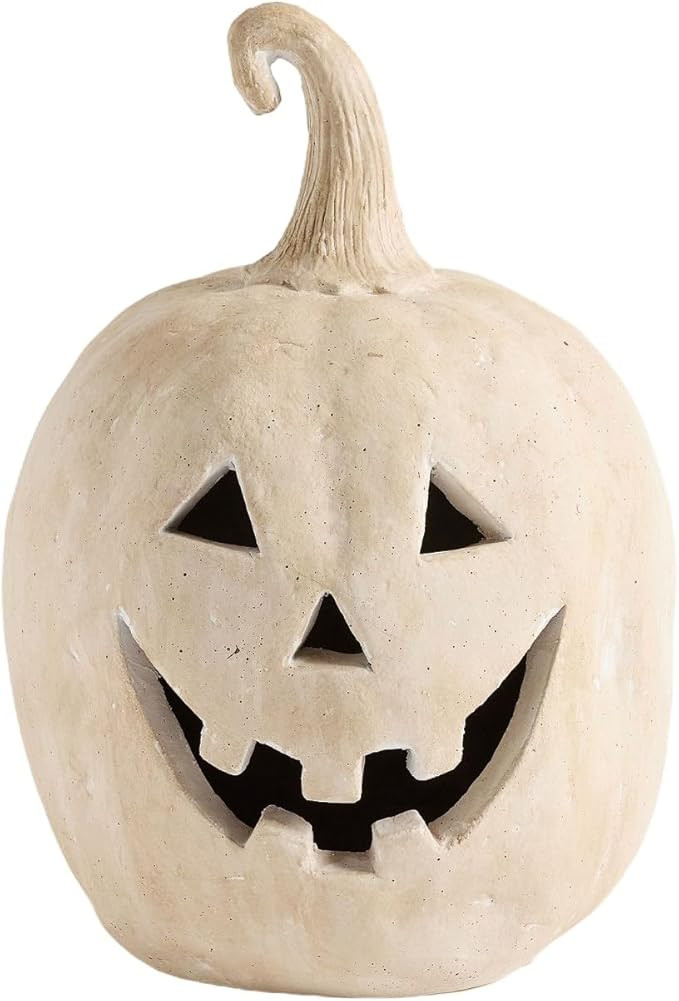 Hallowmas Handcrafted Jack-O'-Lantern, Artisanal Kiln-Fired Pumpkin with Hand-Carved Details, 202... | Amazon (US)