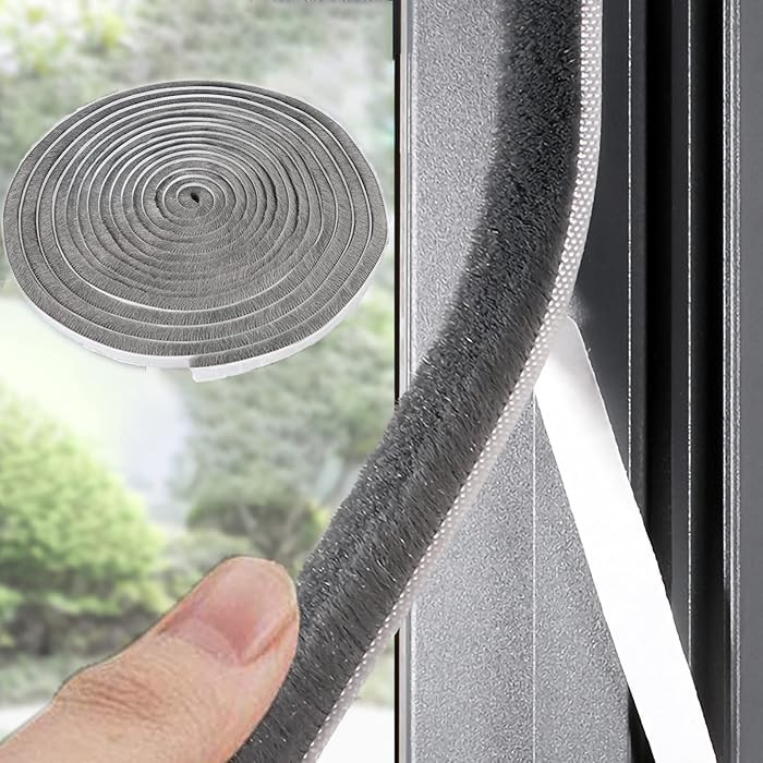 33 Ft Gray Self-Adhesive Soundproofing Weather Stripping for Doors and Windows, 0.35" Wide x 0.2"... | Amazon (US)