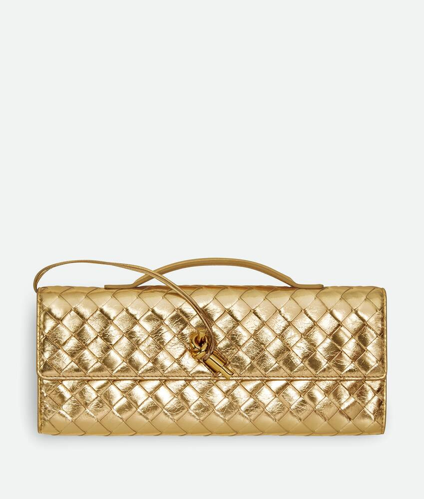 Women's Andiamo Clutch in Gold | Bottega Veneta NL | Bottega Veneta