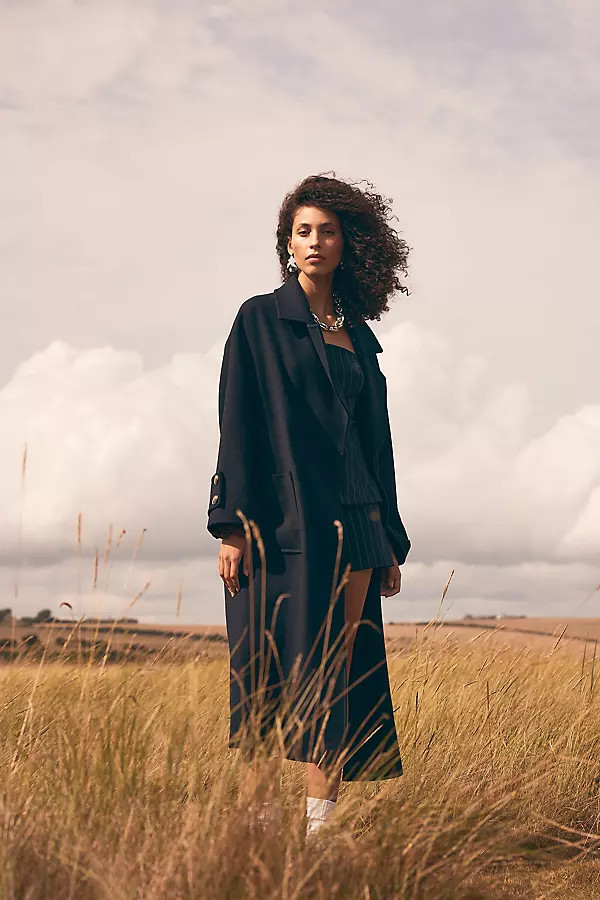 By Anthropologie Wool-Blend Oversized Coat | Anthropologie (UK)