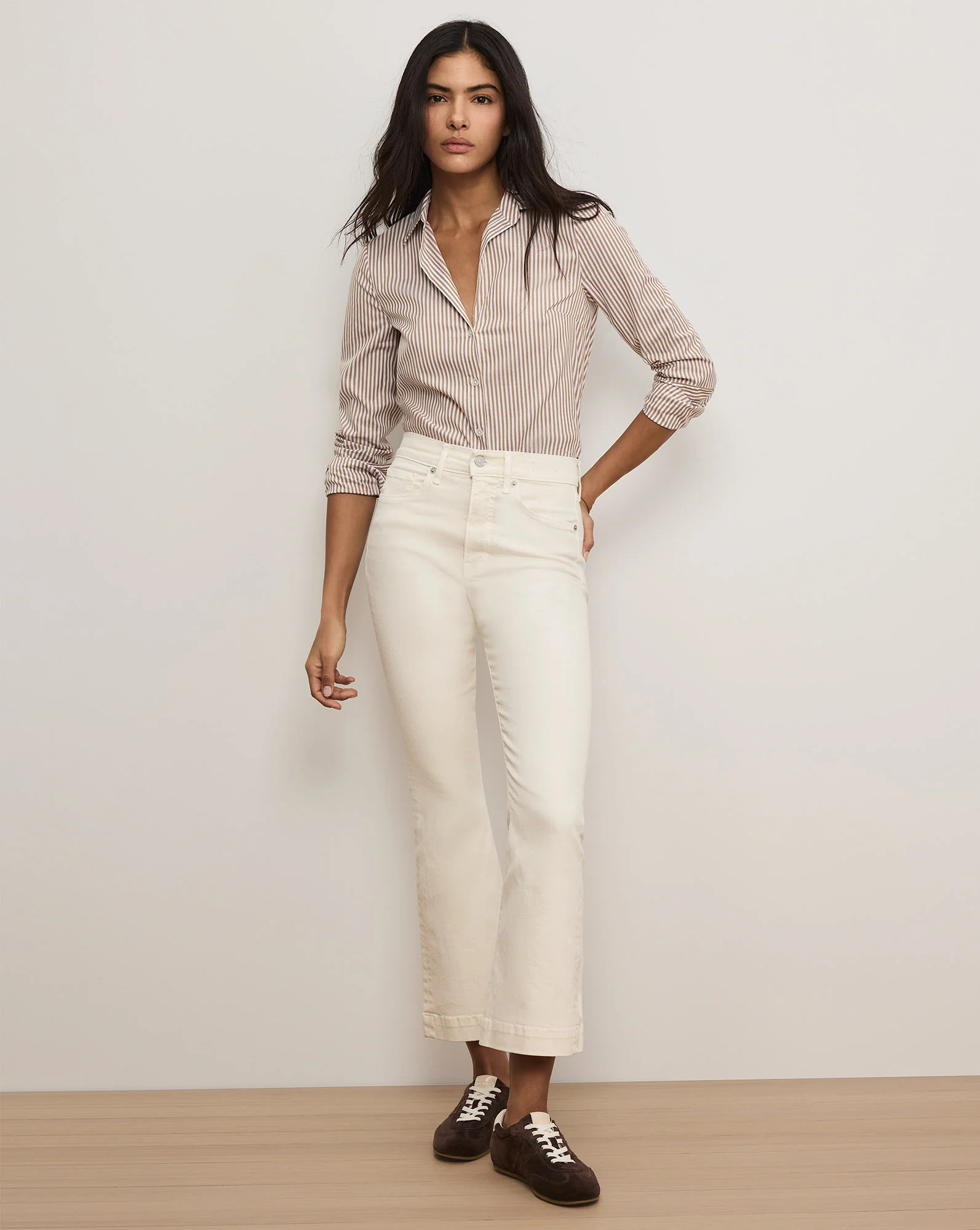 Carson Kick-Flare Jean in Ecru | Veronica Beard | Veronica Beard