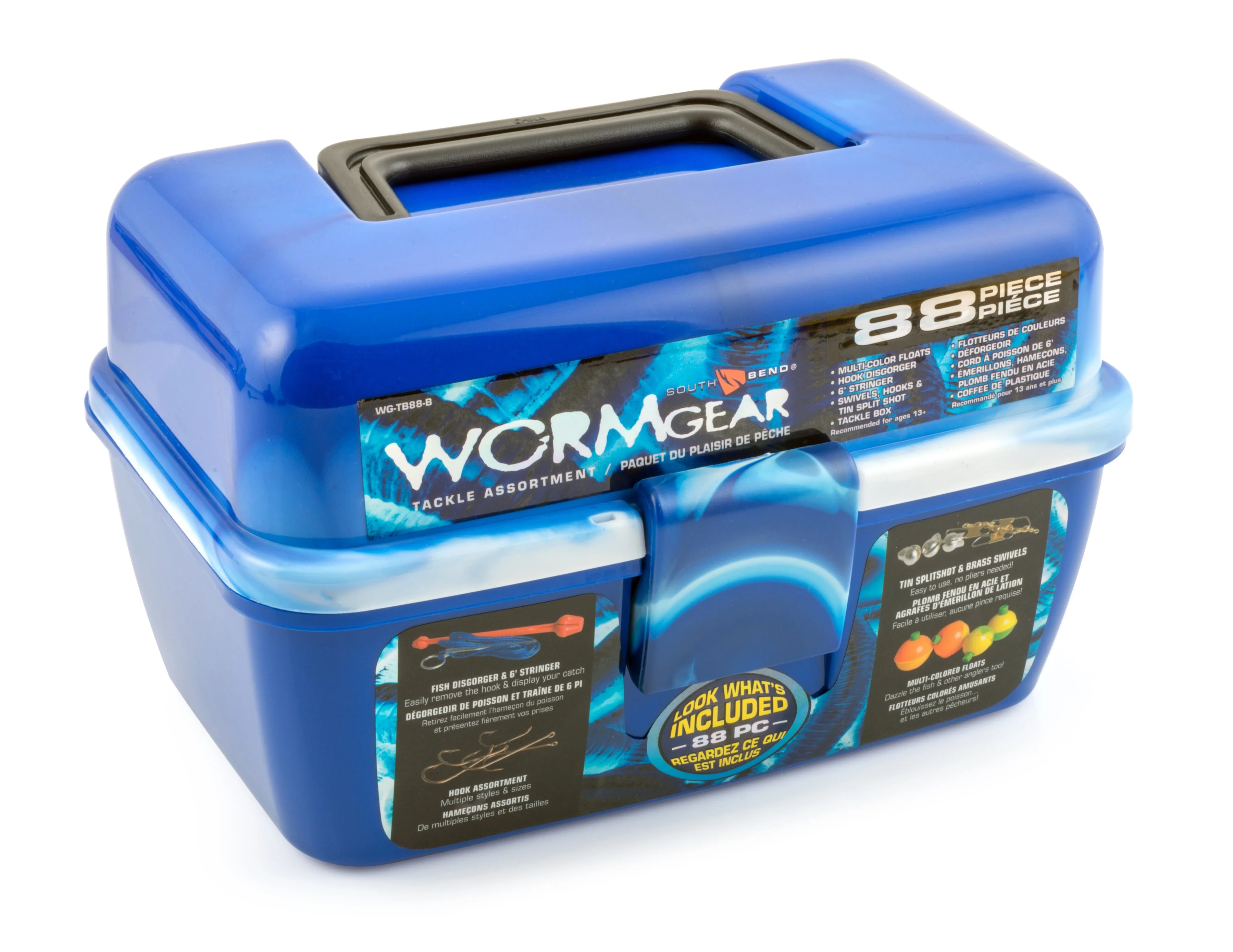 South Bend Worm Gear Fishing Tackle Box Blue | Walmart (US)