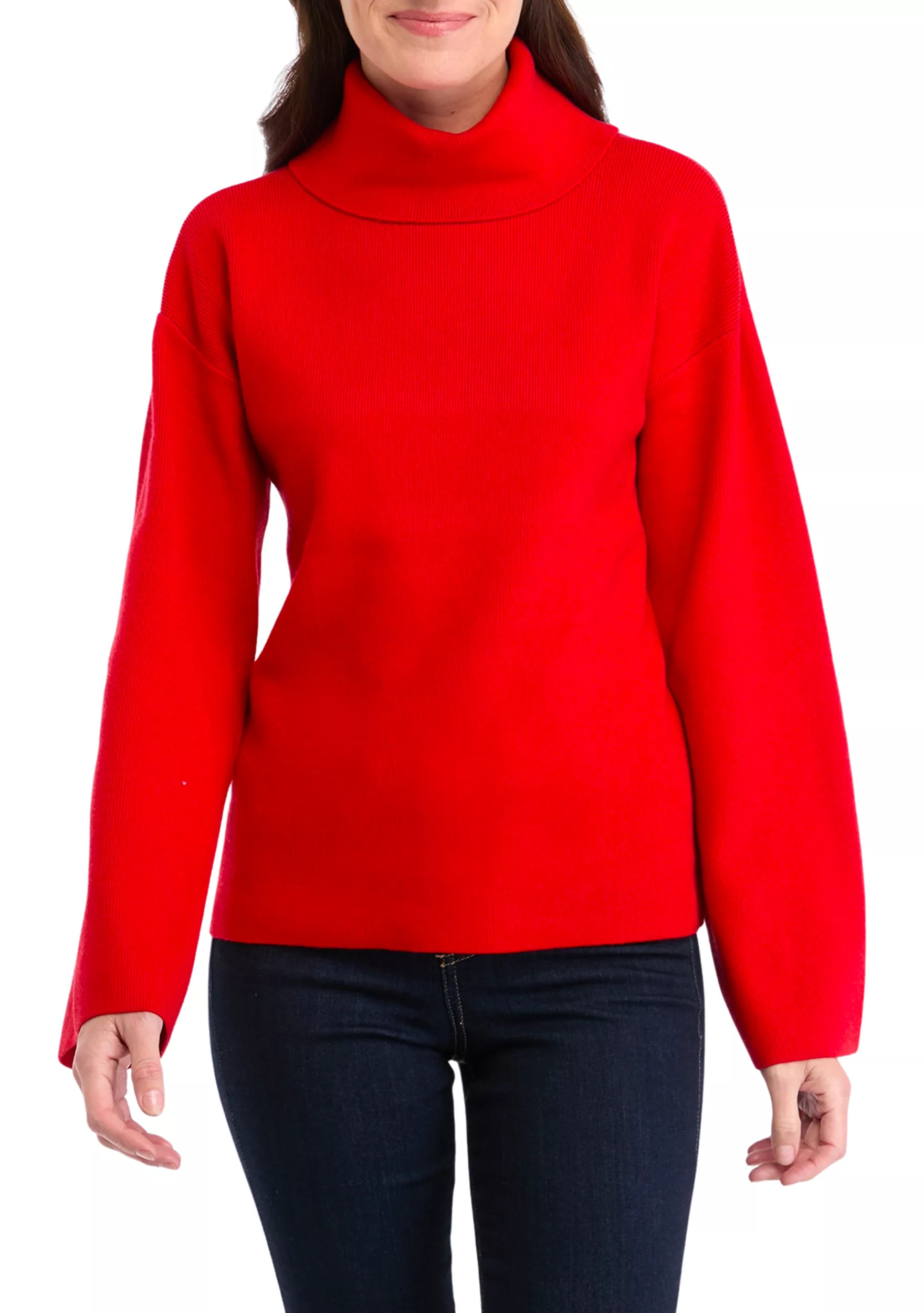 Women's Long Sleeve Slouchy Turtleneck Sweater | Belk