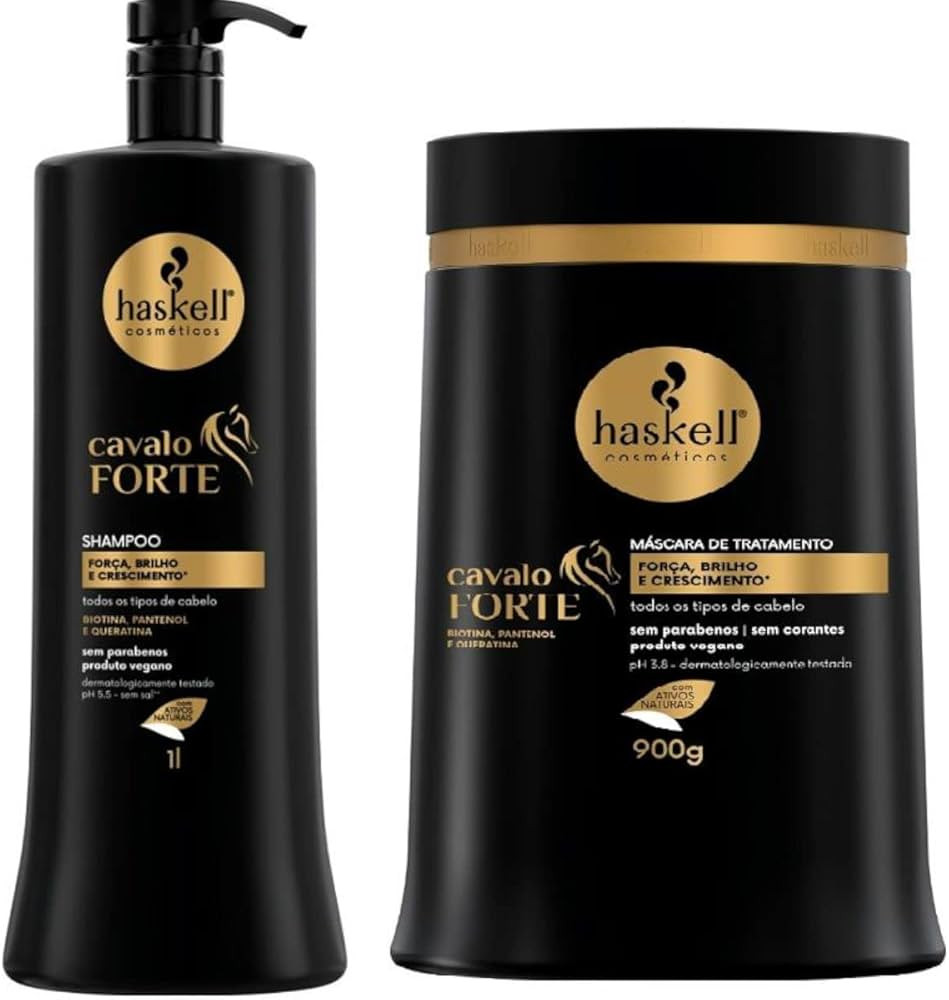 Kit Haskell Cavalo Forte Shampoo 1 Litro + 1 Mascara 900 ML | Amazon (BR)