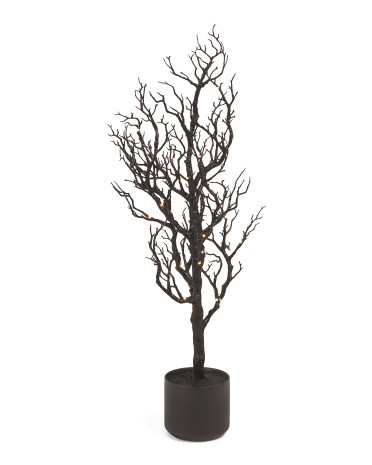 38In Led Spooky Faux Branch Tree In Ceramic Pot | TJ Maxx
