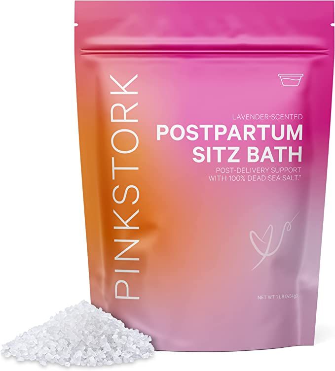 Pink Stork Postpartum Sitz Bath Soak: Dead Sea Salt for Perineal Care & Cleansing, Postpartum Rec... | Amazon (US)