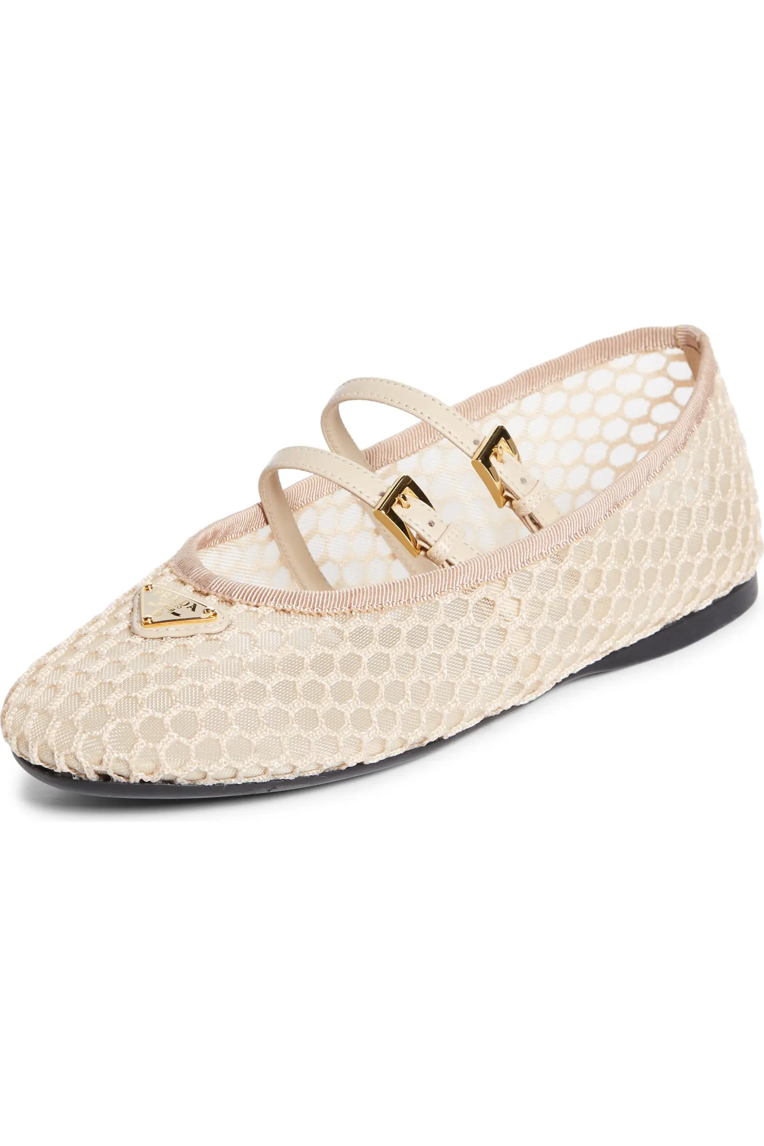 Prada Ballerine Mesh Mary Jane Flat (Women) | Nordstrom | Nordstrom