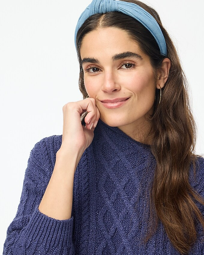 Mockneck cable-knit sweater | J.Crew Factory