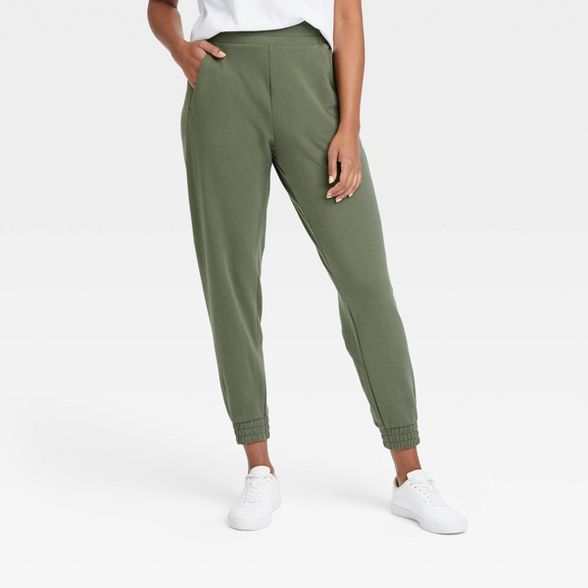 Women's Mid-Rise French Terry Jogger Pants 28" - All in Motion™ | Target